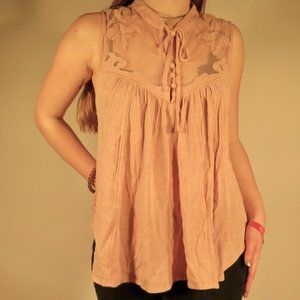 Western Romance Sleeveless Blush Free People Top